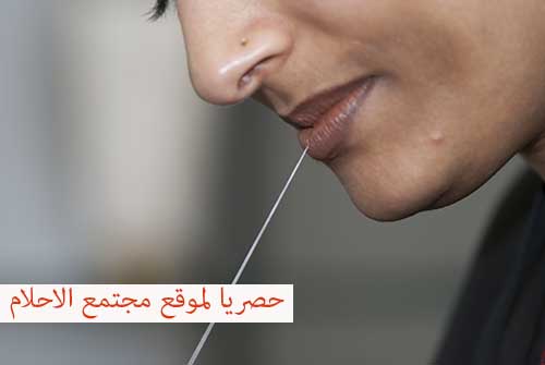 تفسير خيط في الفم في المنام وخروج خيط من فمي
